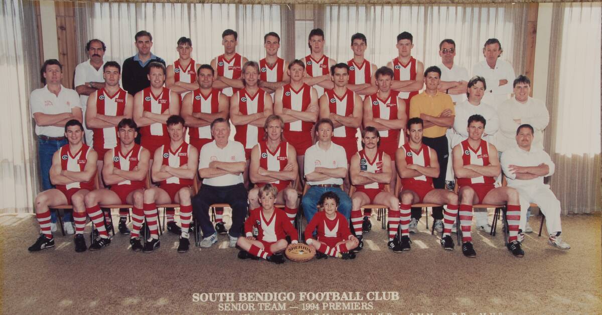 BRILLIANT BLOODS: South Bendigo's 1994 premiership team. The Bloods' 18 wins that year included five by more than 150 points.