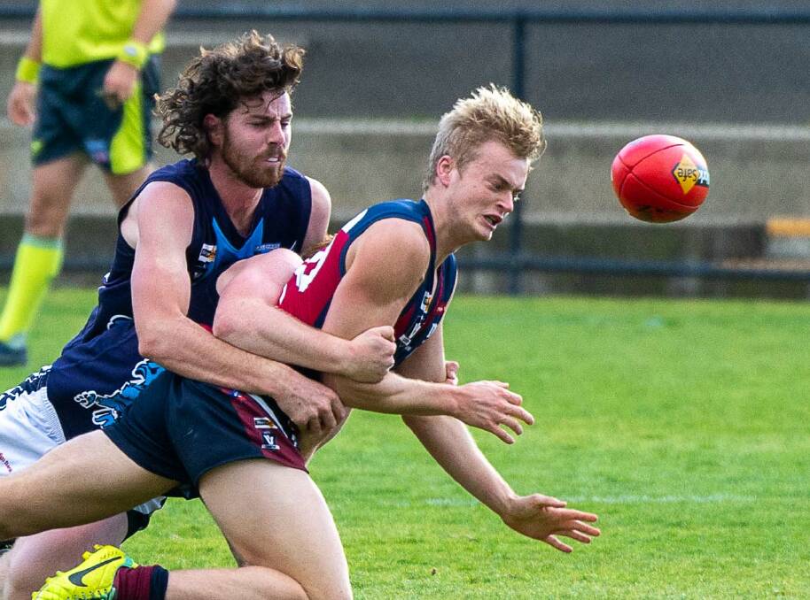 CLASS PLAYER: Lachlan Tardrew playing one of his three games for Sandhurst this year. Picture: PETER WEAVING