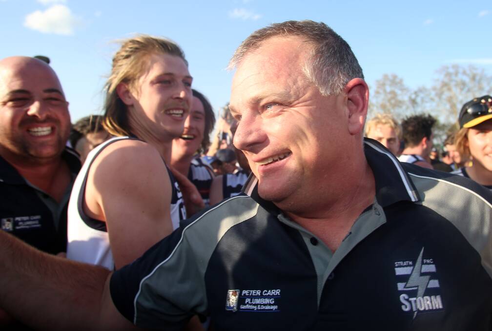 IN CHARGE: Three-time Strathfieldsaye premiership coach Darryl Wilson has been named coach of the BFNL's Team of the Decade for 2010-19. Picture: GLENN DANIELS