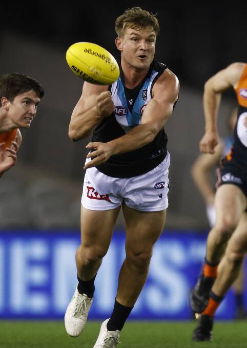OPPORTUNITY KNOCKS: Ollie Wines will play in his third preliminary final for Port Adelaide against the Western Bulldogs on Saturday night. Picture: GETTY IMAGES