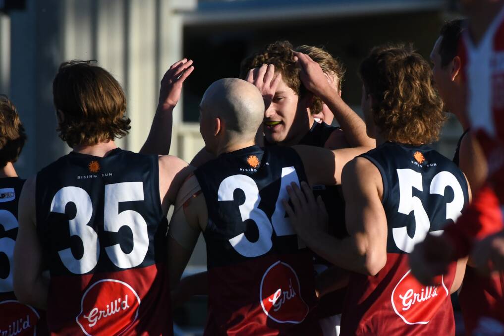 The undefeated Sandhurst has a six-point buffer at the top of the ladder at the halfway mark of the BFNL season. Picture by Noni Hyett