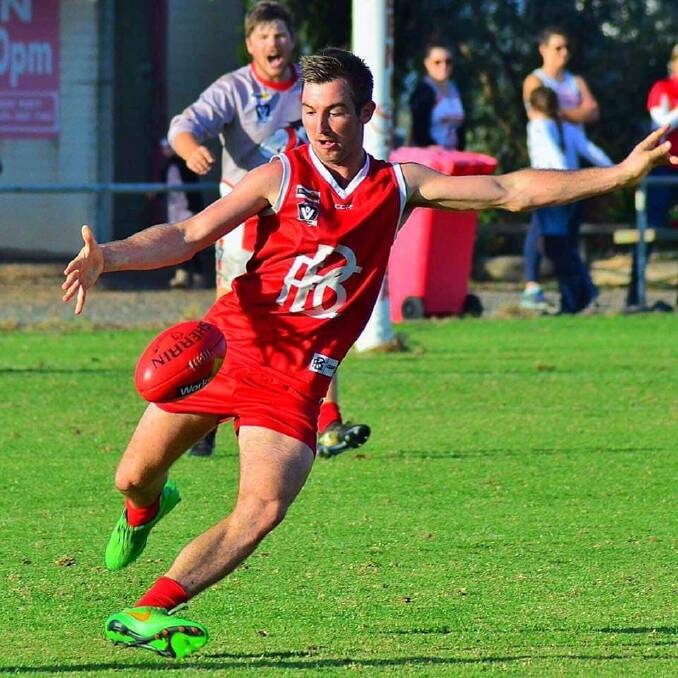 NEW GRASSHOPPER: Jed Brain, pictured playing for Blighty, is the first of Colbinabbin's recruits for the 2020 Heathcote District league season.