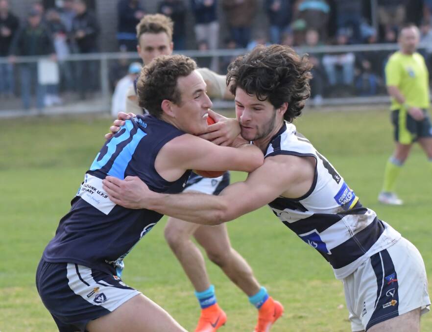 RIVALS: Tier one teams Eaglehawk and Strathfieldsaye are 1-1 against each other this year. The Hawks are the only team to have beaten the Storm so far. Picture: NONI HYETT