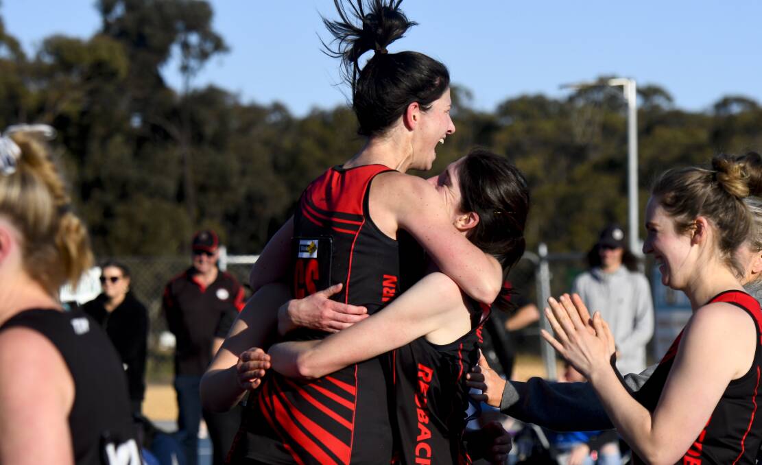 MIGHTY REDBACKS: Wedderburn will begin its A Grade netball premiership defence with an away game against Donald on April 18. Pictures: NONI HYETT