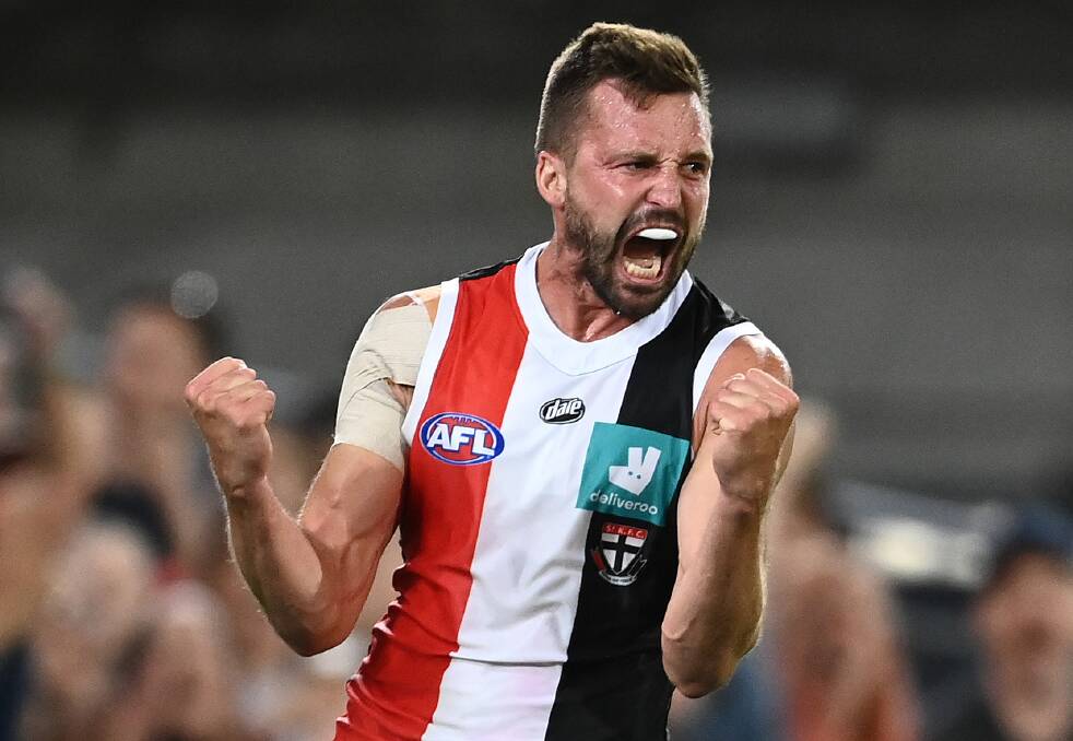 INSPIRATIONAL SAINT: Former Eaglehawk junior Jarryn Geary has announced his retirement from St Kilda. Picture: GETTY IMAGES