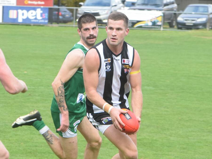 WORKHORSE: Midfielder Tommy Horne has been Castlemaine's standout player through nine rounds. Picture: ADAM BOURKE