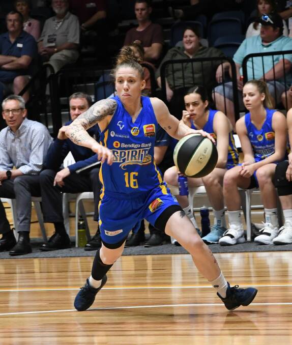 EXPERIENCED: Bendigo Spirit captain Nat Hurst is the WNBL's Player of the Week after two top performances in wins over Adelaide and Melbourne. Hurst leads the Spirit scoring with 15 points per game. Picture: LUKE WEST