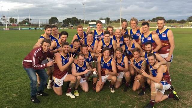 Maryborough-Castlemaine District's victorious team on Saturday. Picture: MCDFNL FACEBOOK PAGE