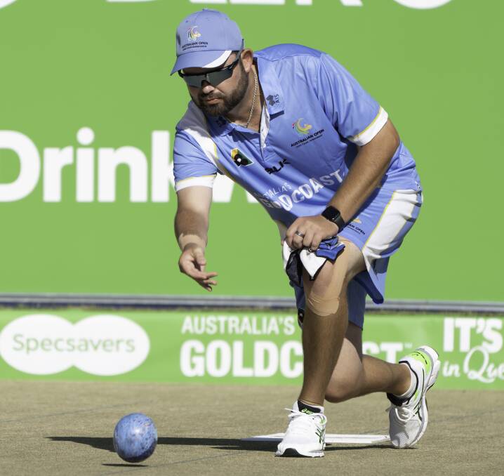CLASS PLAYER: Bendigo's Aaron Wilson in action during last month's Australian Open held on the Gold Coast. Picture: BOWLS AUSTRALIA