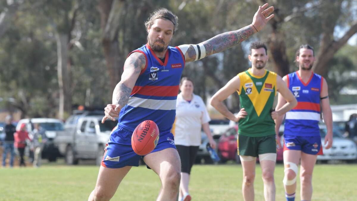 BIG PRESENCE: North Bendigo on-baller Jeremy Mills has kicked 35 goals this year and was runner-up in the Cheatley Medal. Picture: NONI HYETT