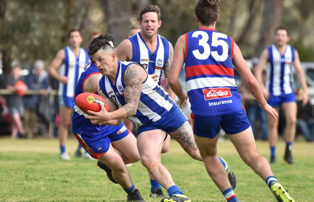 PRIME MOVER: Star Mitiamo midfielder Doug Thomas. The Superoos have won 28 of 31 games over the past two Loddon Valley league seasons. Picture: GLENN DANIELS