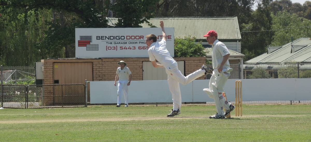 Sandhurst's Liam Bowe took three wickets on Saturday. Picture: LUKE WEST