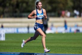 South Bendigo's Chelsea Tickell competing in Adelaide. Picture by Scott Sidley
