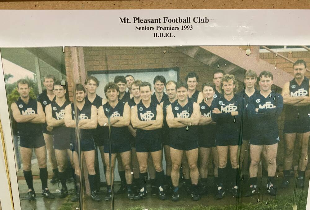 BRILLIANT BLUES: Mount Pleasant's 1993 premiership team. The Blues won the first of three-straight flags that year with a 20-point grand final win over Heathcote.