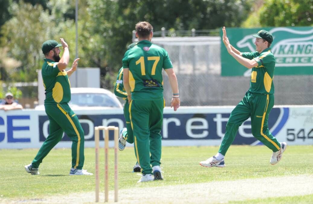ON A ROLL: Kangaroo Flat beat Eaglehawk by six wickets on Saturday to improve to 3-0 in the BDCA. Pictures: ADAM BOURKE
