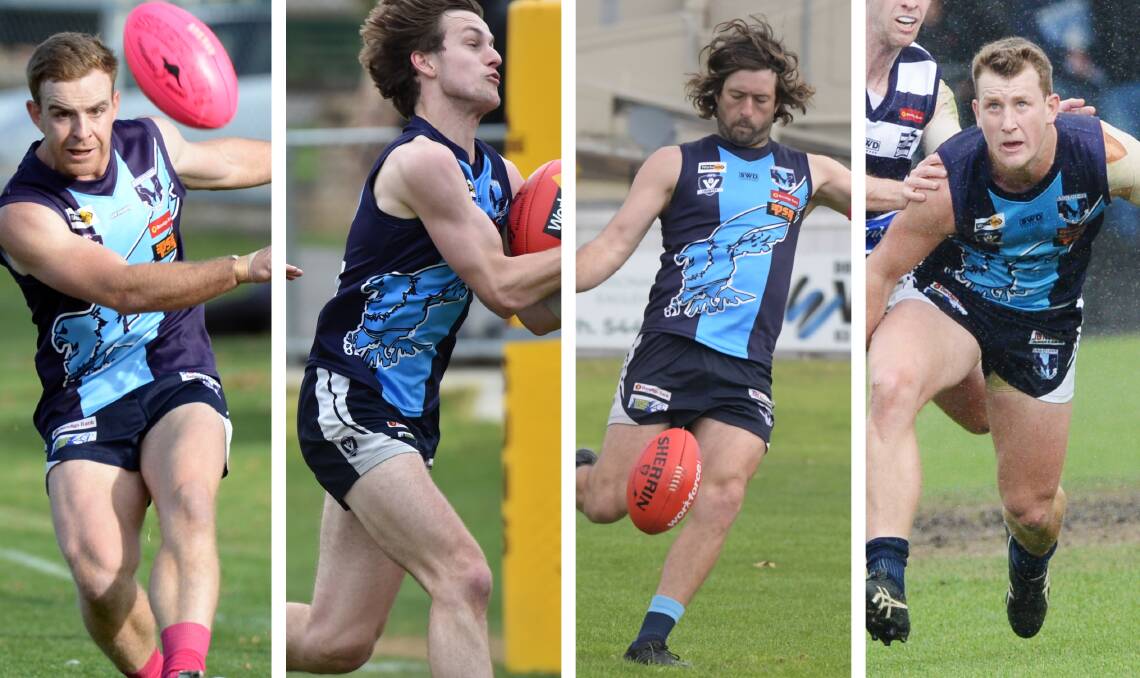 ON THE MOVE: Ben McPhee, Trent Bacon, Jesse Collins and Lachlan Atherton are all headed from Eaglehawk to Lockington-Bamawm United in the Heathcote District league.