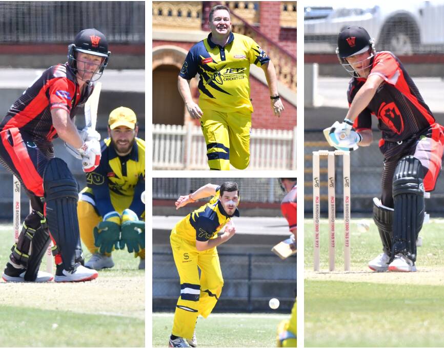 DEMONS DAY: Action from the QEO on Saturday where White Hills defeated Strathfieldsaye by 90 runs in round 11 of the BDCA. Pictures: NONI HYETT