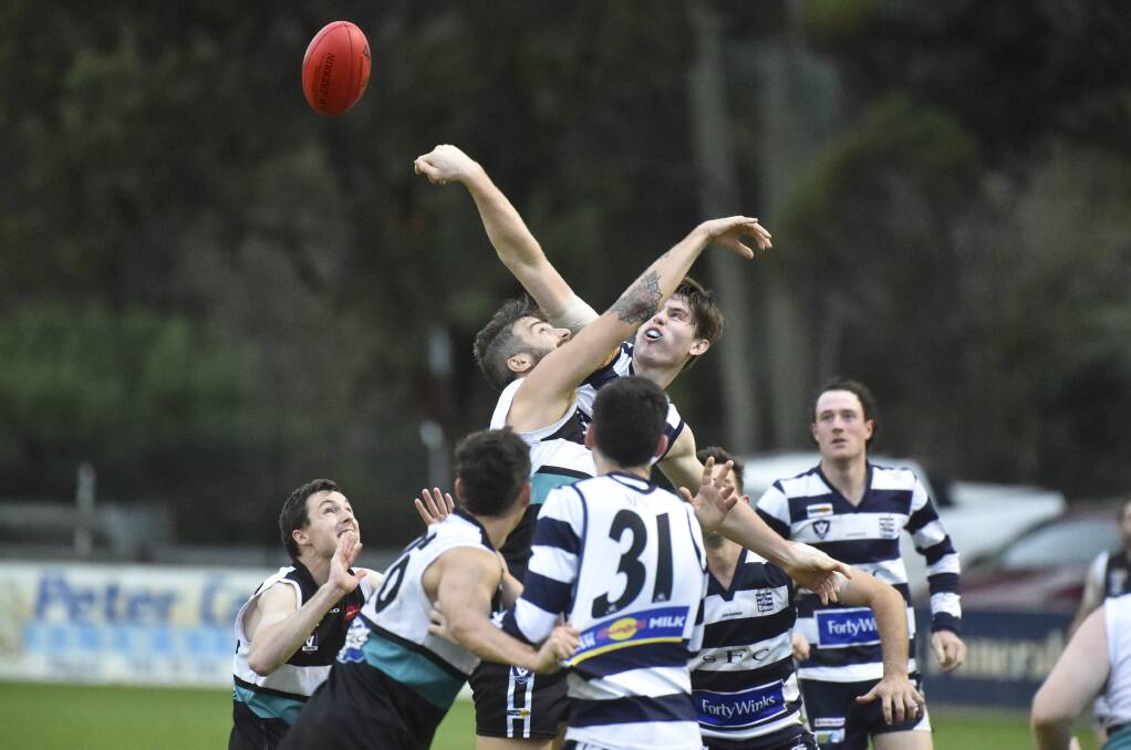 ONE-SIDED: It was a blowout at Tannery Lane on Saturday as Strathfieldsaye belted Maryborough by 208 points. The Storm won 33.21 (219) to 1.5 (11). Picture: NONI HYETT