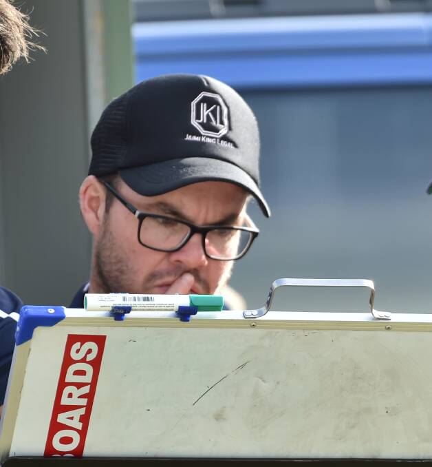 DEEP THOUGHT: Eaglehawk reserves coach Linton Jacobs. The Hawks have had a full team on the park each game so far and are sitting third on the ladder.