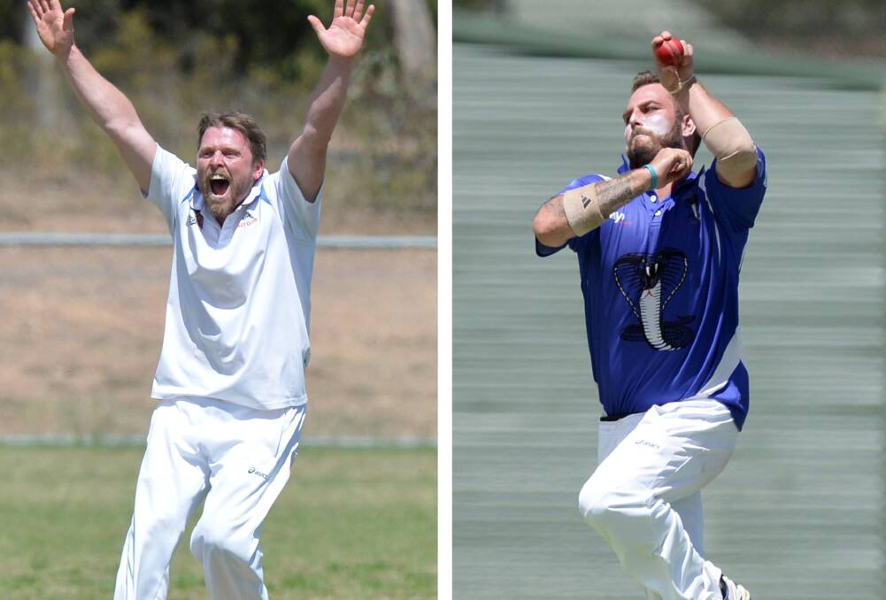 BOWLERS: Marong's Jeremy Ross and California Gully's Brad Webster combined for 337 wickets during the 2009-10 to 2018-19 seasons.