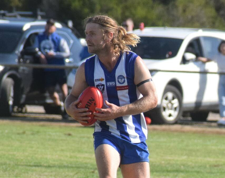 PLAYED WELL: The experienced Jarryd Wiegard was among Mitiamo's best players against Inglewood on Saturday. The Superoos won by five points. Picture: KIERAN ILES