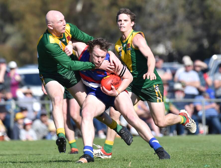 FLAG BATTLE: North Bendigo was too good for Colbinabbin by 36 points in this year's HDFNL senior grand final.
