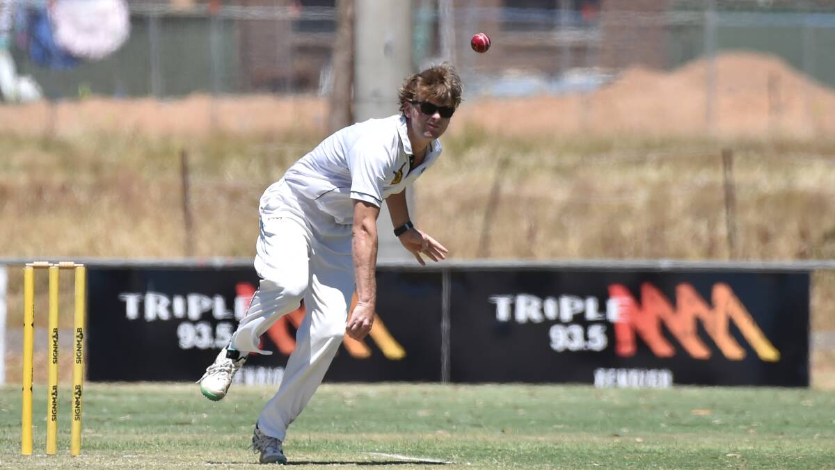 ON THE SPOT: Huntly-North Epsom's Mitch Whittle finished with 0-20 off nine overs against White Hills in round 10 of the BDCA on Saturday.