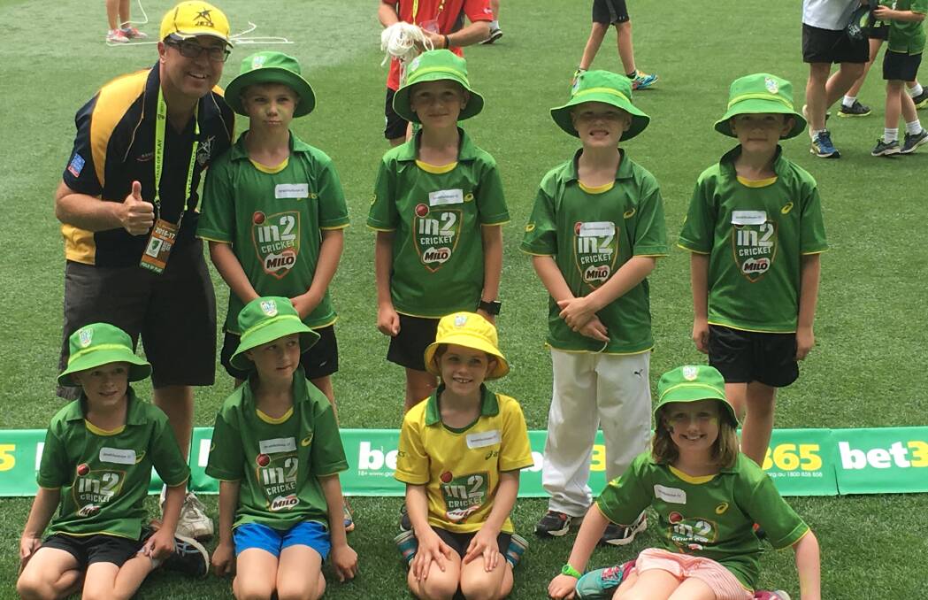 MEMORABLE EXPERIENCE: Strathfieldsaye's Milo In2 Cricket participants who played on the MCG on day three of the Boxing Day Test. Picture: CONTRIBUTED