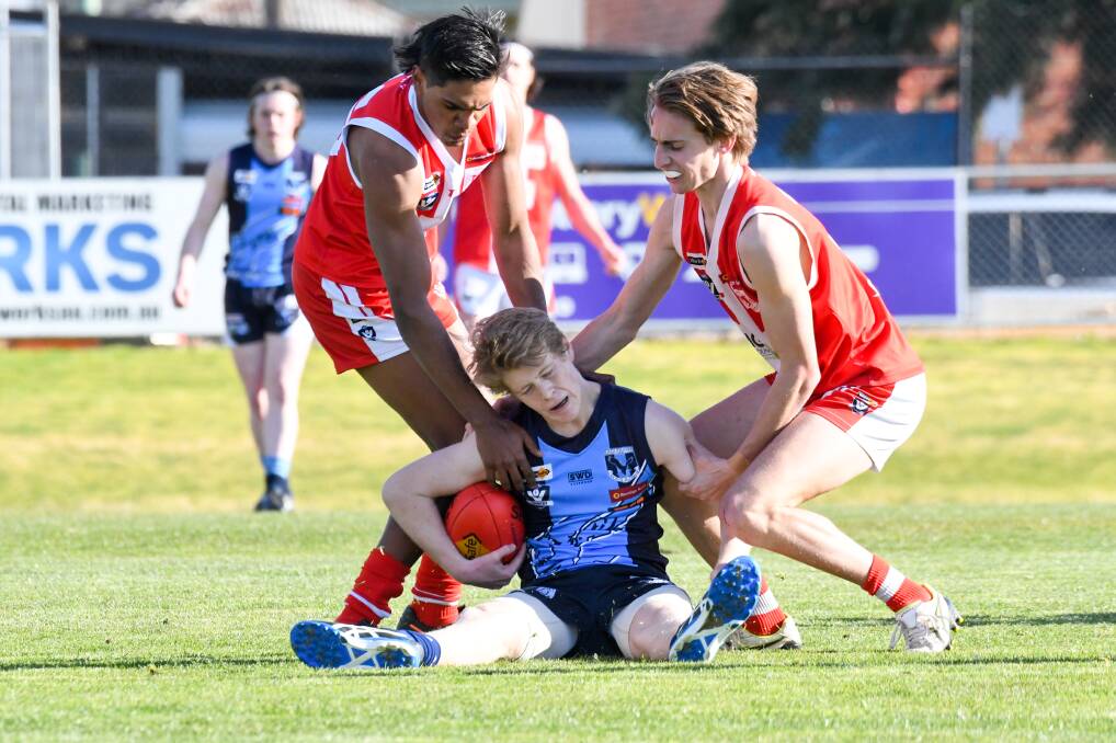 PRESSURE ON: South Bendigo kept the heat on Eaglehawk for four quarters, winning by 64 points.