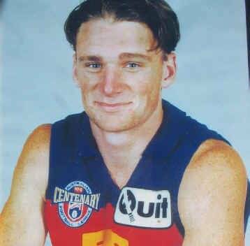 YOUNG LION: Nick Carter's first season in the AFL in 1996 was also Fitzroy's last. Carter played 17 of his 25 AFL games with Fitzroy in '96.
