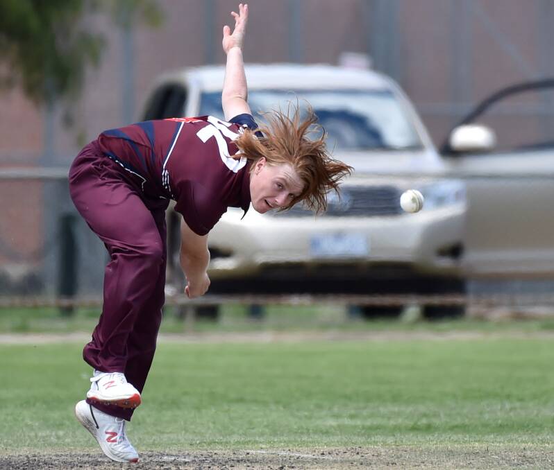 WELL BOWLED: Sandhurst's Will Keck produced an economical 1-19 off nine overs against Strathdale-Maristians at Weeroona Oval on Saturday.