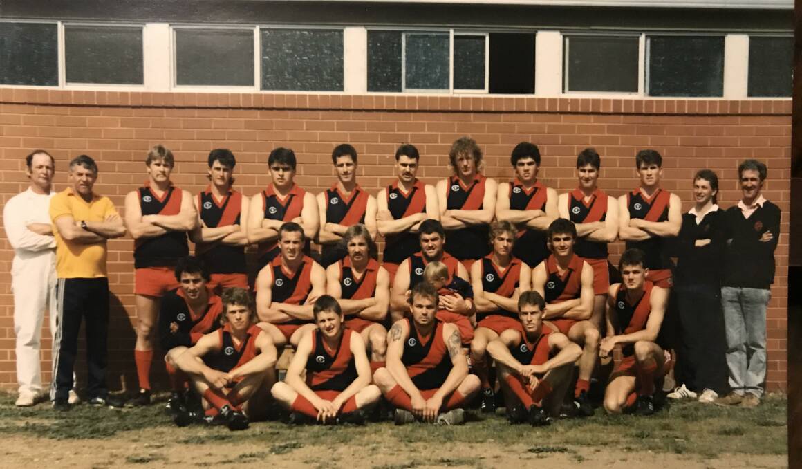 DOMINANT DEMONS: The Calivil United premiership team of 1990. The Demons won 16 of their 18 games and beat Korong Vale in the grand final.