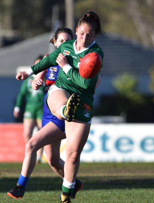 KEY PLAYER: Kangaroo Flat's Lily Campbell was named at half-back in the CVFLW Team of the Year this week.