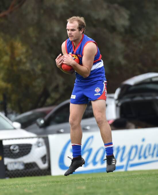 North Bendigo's Ryan Alford. The Bulldogs defeated Leitchville-Gunbower by 11 points.
