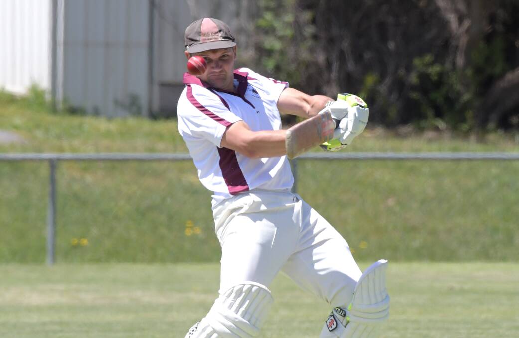 BIG KNOCK: West Bendigo's Travis O'Connell made the highest score of the EVCA season - 208 not out against United in round six. Picture: GLENN DANIELS