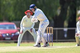 Sandhurst opener Tom Starr didn't give his wicket up easily, facing 256 balls in making 88 against his former side Bendigo United on Saturday. Picture by Enzo Tomasiello