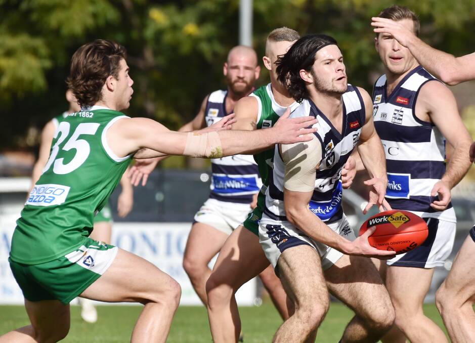 ROOS TOUGH CHALLENGE: Kangaroo Flat heads to Tannery Lane on Saturday to take on BFNL ladder-leader Strathfieldsaye. The Roos haven't beaten the Storm since 2011. Picture: GLENN DANIELS