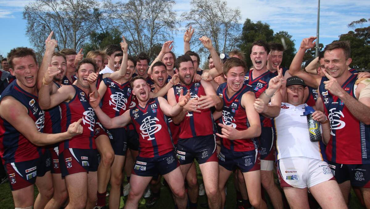 REIGNING PREMIERS: The Sandhurst team that beat Strathfieldsaye in last year's reserves grand final. The Dragons are one of the club's struggling with reserves numbers this season. Picture: GLENN DANIELS