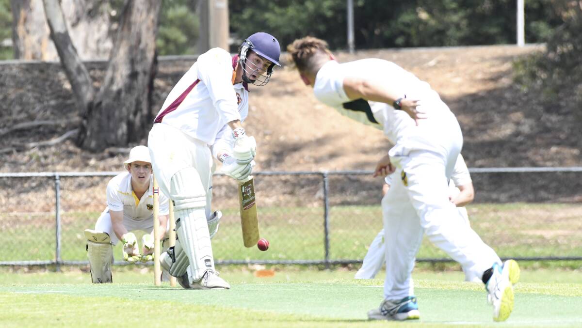 WELL BATTED: Alex Gorrie made two scores of 100 n.o. for Maiden Gully among his season tally of 445 runs.