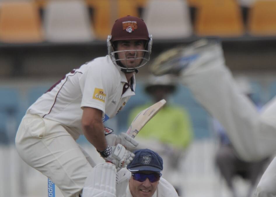 Nathan Reardon bats for Queensland in a Sheffield Shield game earlier in his career. Picture: FAIRFAX MEDIA