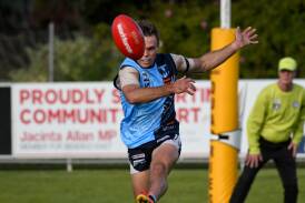 Experienced Eaglehawk defender Sam Thompson. The Hawks hosts Gisborne at Canterbury Park in the BFNL on Saturday. Picture by Noni Hyett