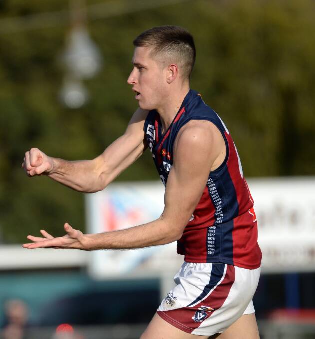 Sandhurst forward/ruckman Taylor Strachan. The Dragons take on the red-hot Strathfieldsaye at the QEO as part of a big round of matches in the BFNL season.