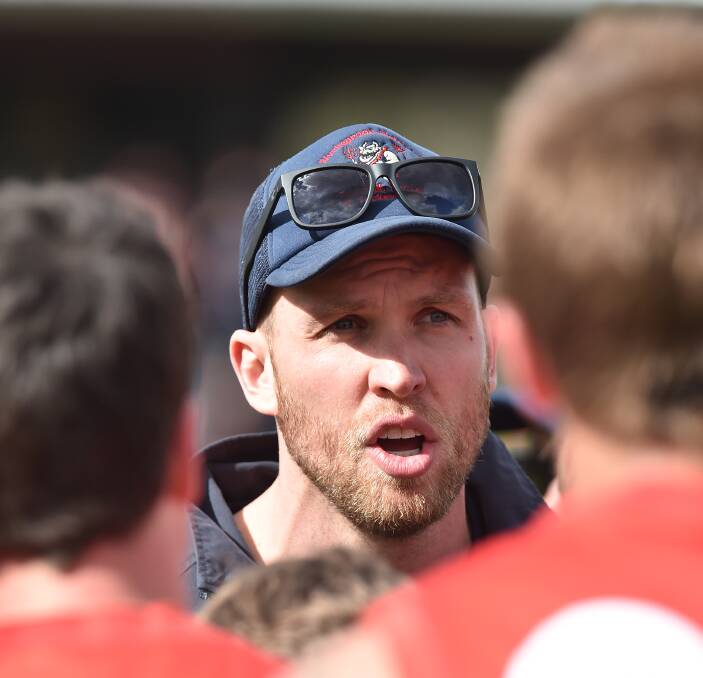 BITTER PILL TO SWALLOW: Wycheproof-Narraport coach Julian Bull. The Demons lost two of their three games for the season in the finals, including Saturday's premiership decider against Charlton. Picture: NONI HYETT