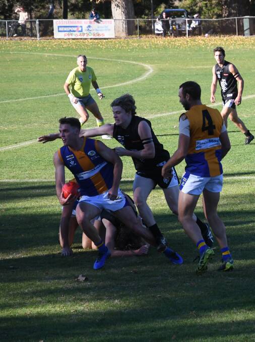 ONE-SIDED: Golden Square was too good for Castlemaine on Saturday, winning by 97 points at Camp Reserve. Pictures: LUKE WEST