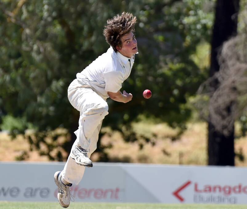 HARD YAKKA: Gisborne opening bowler Joel Garbutt took 2-42 off eight overs in Thursday's 46-run defeat against Castlemaine at White Hills. Both Gisborne and Castlemaine finished 1-3. Pictures: GLENN DANIELS