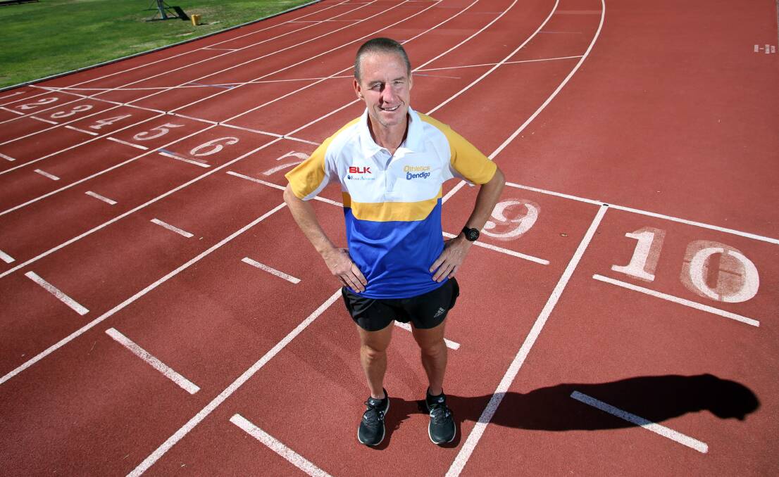 DEVELOPMENT: Athletics Bendigo general manager Craig Green. Works on Bendigo's athletics track re-surface begin on Thursday, while funding has been secured for much-needed new lights to be installed. Picture: GLENN DANIELS