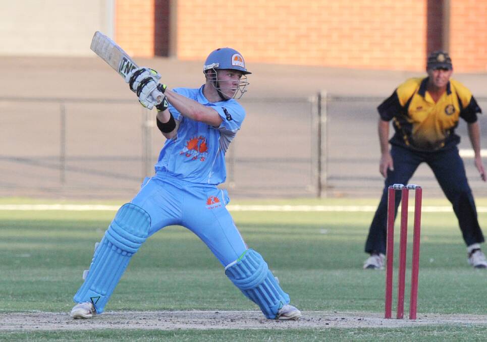 SWASHBLUCKLING: Andrew Chalkley made in Strathdale-Maristians' grand final win over Bendigo in 2015-16. Chalkley has two T20 centuries.