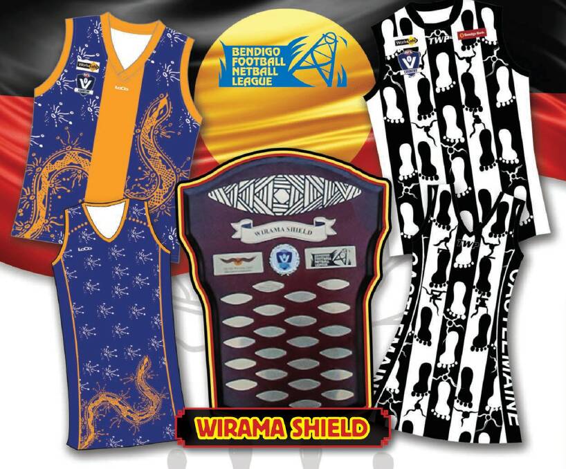 SPECIAL DESIGNS: The indigenous-themed jumpers and uniforms Golden Square and Castlemaine footballers and netballers will wear this Saturday at Wade Street. The two clubs are playing in the BFNL's Indigenous Round showcase game.