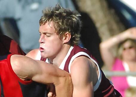 A young Sam Mildren playing for Newbridge in the 2007 LVFL grand final.
