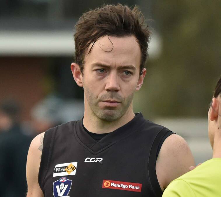 LEADER: Castlemaine captain David Stephens. Stephens has been playing senior football with the Magpies since debuting in 2008. Picture: PETER WEAVING